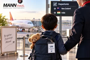 Child Travelling Alone from New Zealand to India