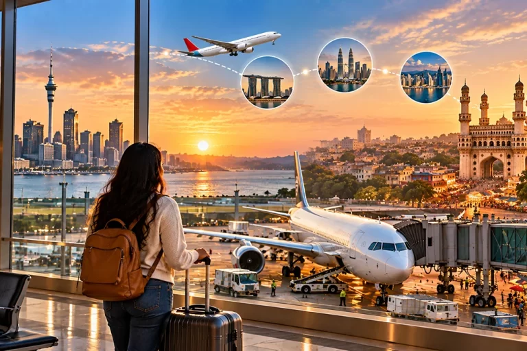 Flights Auckland to Hyderabad Routes Flight Times and Booking Tips