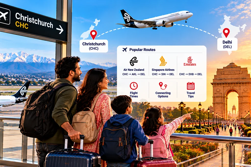 Flights Christchurch to Delhi Routes Times